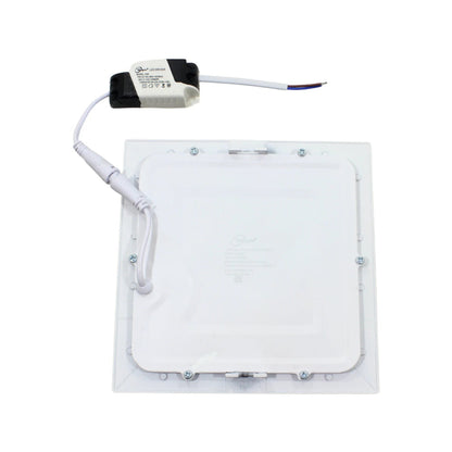 Panel LED cuadrado Maigoo 12W empotrable blanco con driver para iluminación de techos