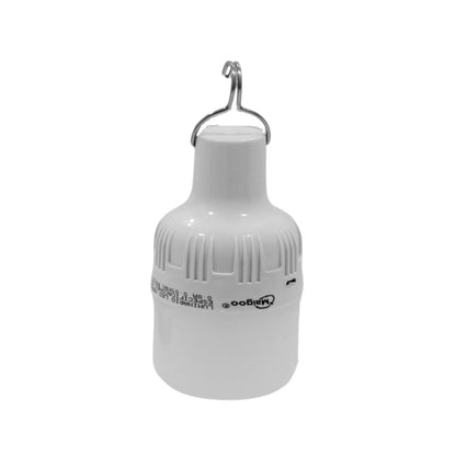Lámpara de emergencia Maigoo 10W LED recargable USB, blanca, con gancho. Ideal para iluminación portátil.