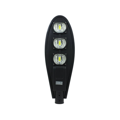 Luminaria LED suburbana negra tipo cobra de 300W para alumbrado público y exterior de alta eficiencia.