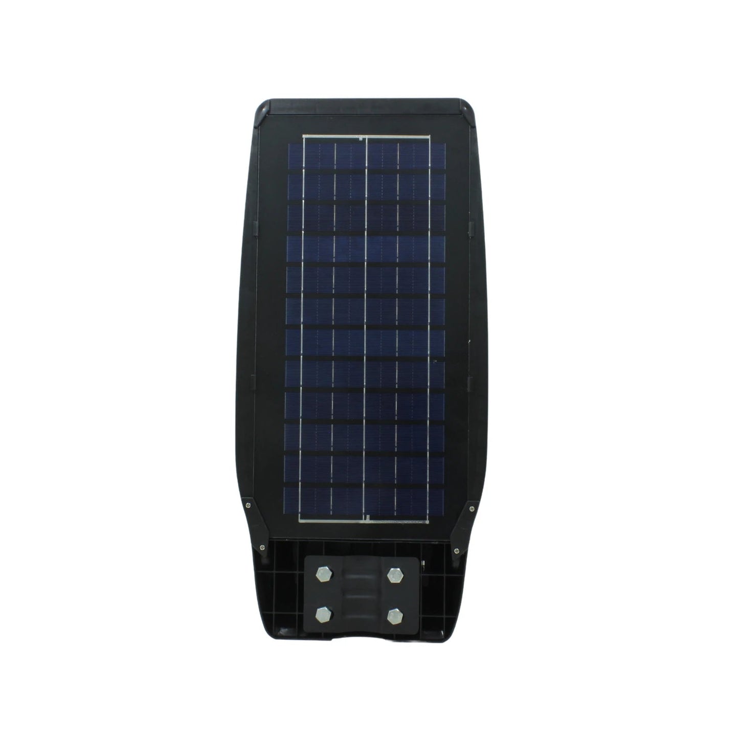 Lámpara suburbana solar Maigoo 300W negra, con panel integrado para alumbrado público exterior