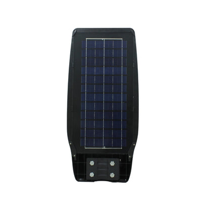 Lámpara suburbana solar Maigoo 300W negra, con panel integrado para alumbrado público exterior