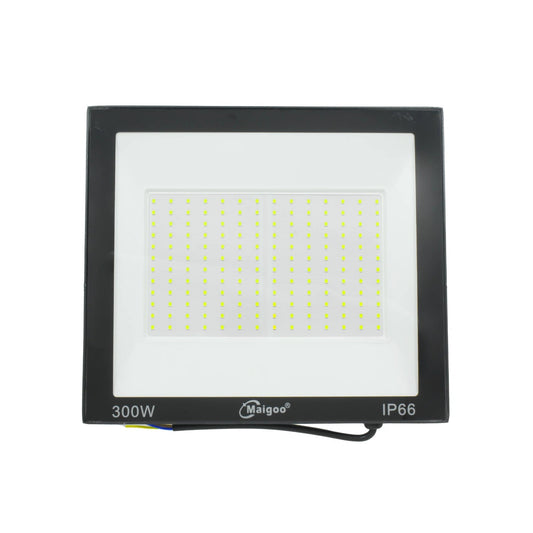 Reflector LED Maigoo 300W negro IP66 para iluminación exterior