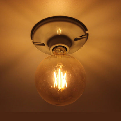 Lámpara LED vintage globo G95, 4W, encendida con filamento espiral, luz cálida ámbar