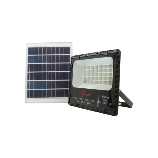 Reflector solar LED Maigoo 800W negro IP65 con panel para iluminación exterior, ahorro de energía