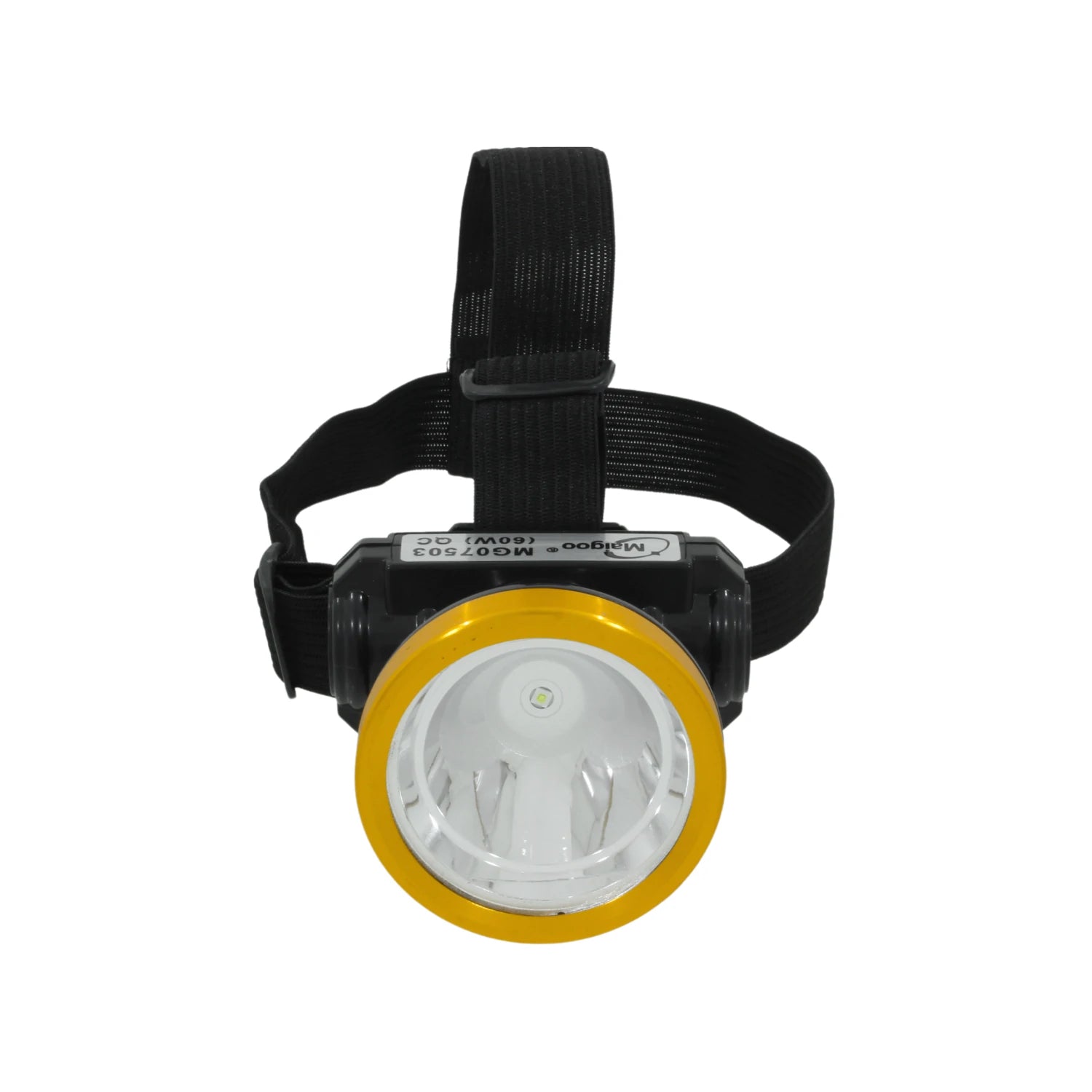 Lámpara minera recargable Maigoo MG07503 60W LED, con aro amarillo, para iluminación profesional.