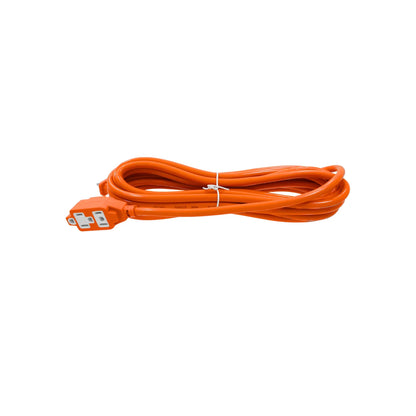Extensión eléctrica naranja enrollada, conector de 3 clavijas, para uso rudo y exterior