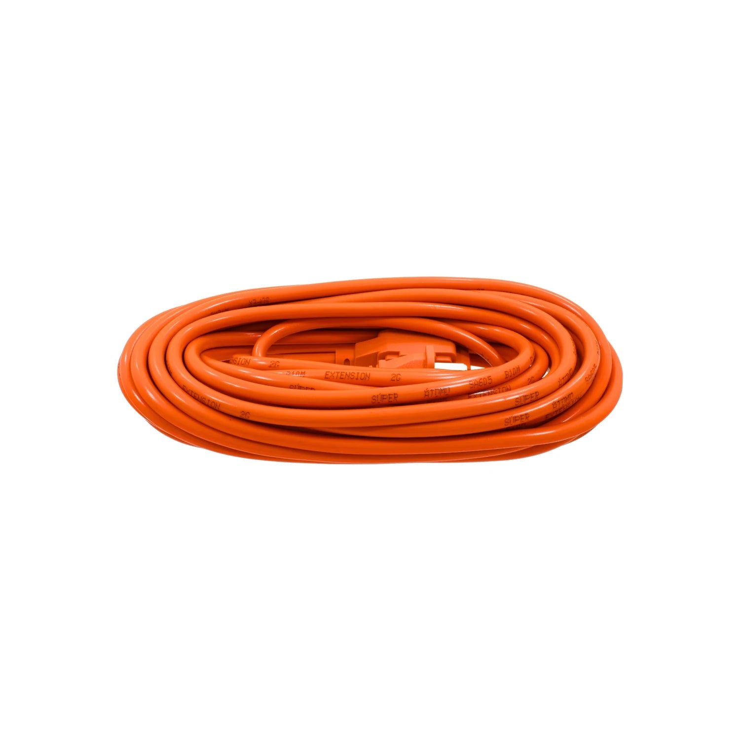 Extensión eléctrica uso rudo naranja, cable 2C enrollado, modelo SA605 SUPER, para trabajo pesado