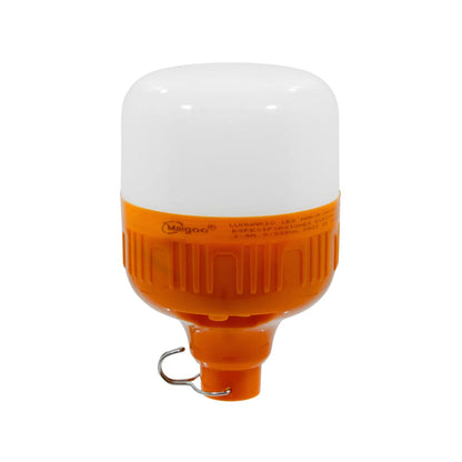 Lámpara recargable LED de emergencia Maigoo naranja y blanca, 30W, con gancho para colgar, carga USB