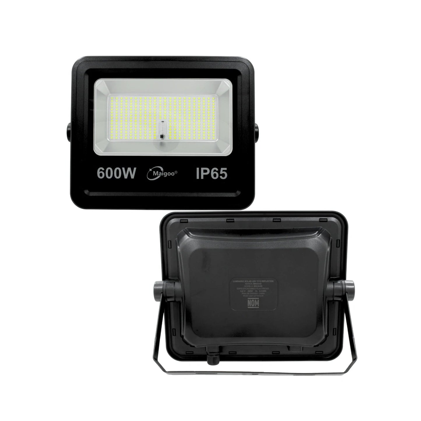 Reflector solar LED Maigoo 600W IP65 negro para uso exterior