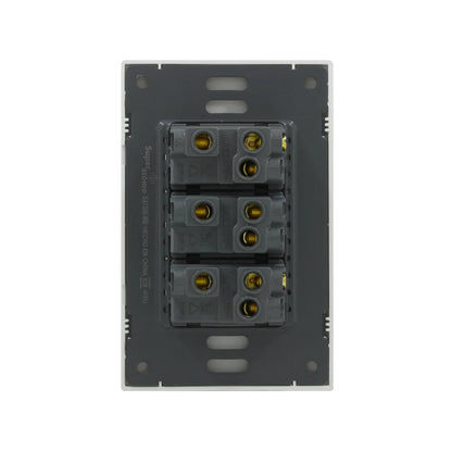 Placa 3 apagadores escaleras Super átomo SA1306-MB