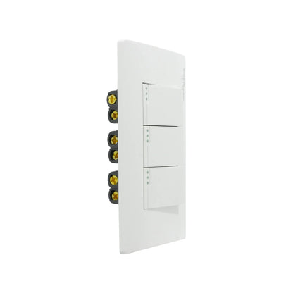 Placa 3 apagadores escaleras Super átomo SA1306-MB