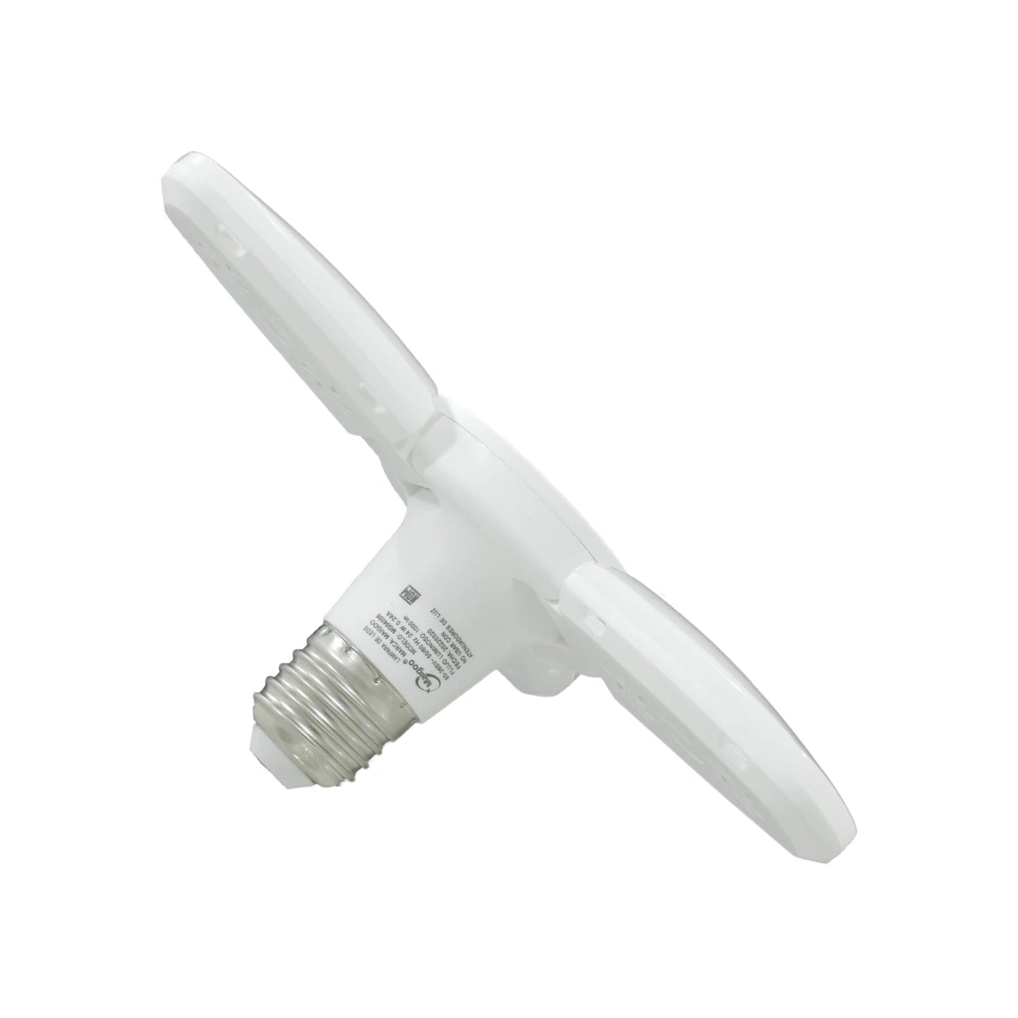 Lámpara LED Maigoo blanca tipo ventilador plegable 24W, foco de iluminación E27 para espacios amplios