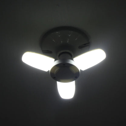 Lámpara LED Maigoo mini tipo ventilador 24W blanca, luz brillante para techo