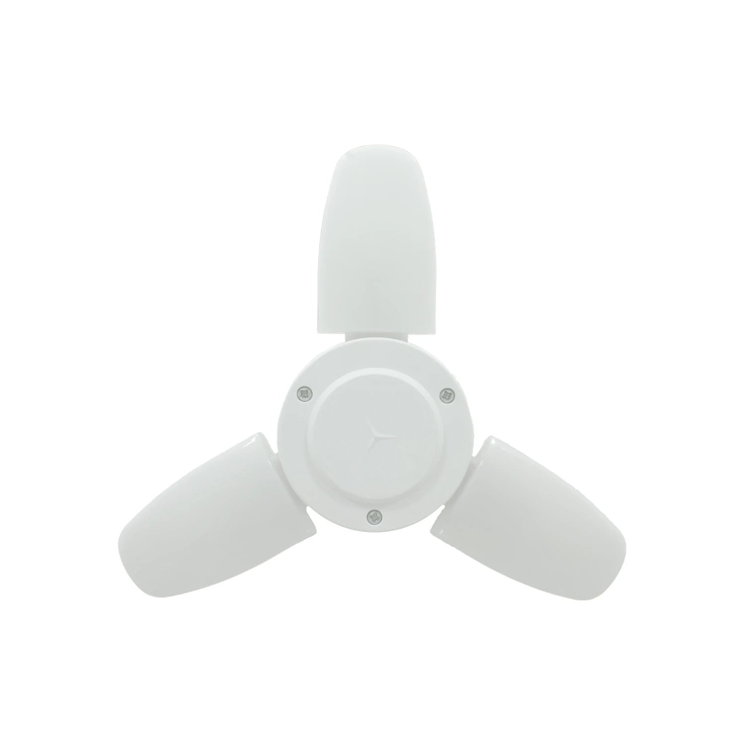 Lámpara LED blanca plegable con 3 aspas, diseño tipo ventilador, para iluminación.