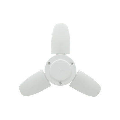 Lámpara LED blanca plegable con 3 aspas, diseño tipo ventilador, para iluminación.