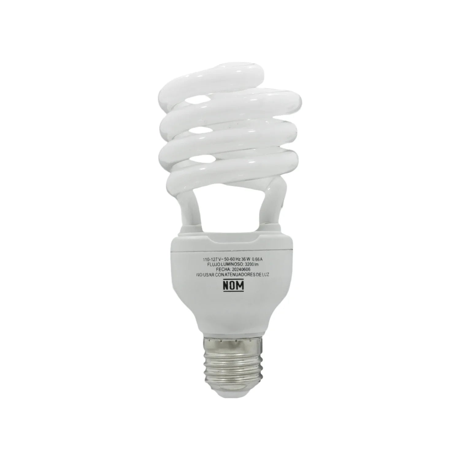 Foco ahorrador espiral 36W blanco, 3200 lm. Bombilla fluorescente compacta (CFL) no regulable.
