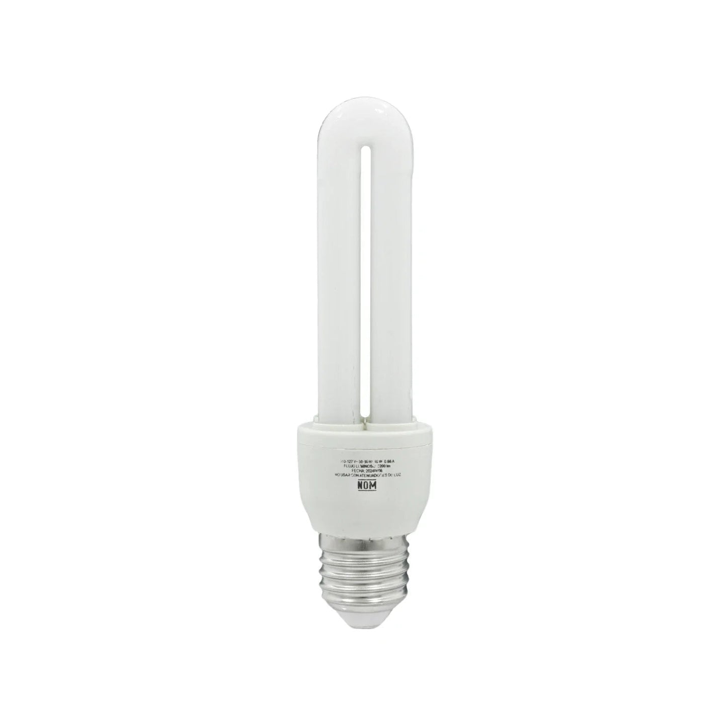 Foco ahorrador blanco tipo U de alta luminosidad con base E27, luz fría para interiores