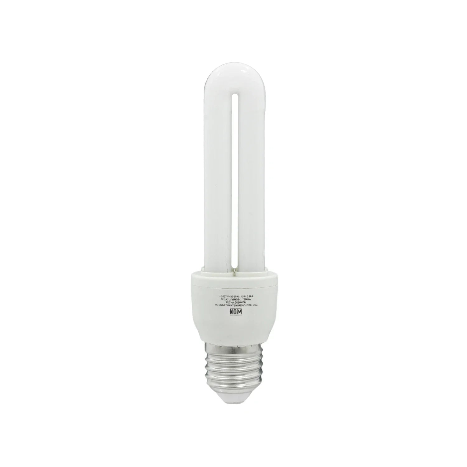 Foco ahorrador blanco tipo U de alta luminosidad con base E27, luz fría para interiores