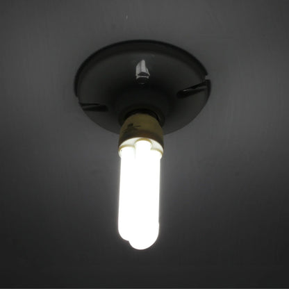Foco LED tipo U luz fría encendido, ideal para iluminación de techo interior. Bombilla eficiente.