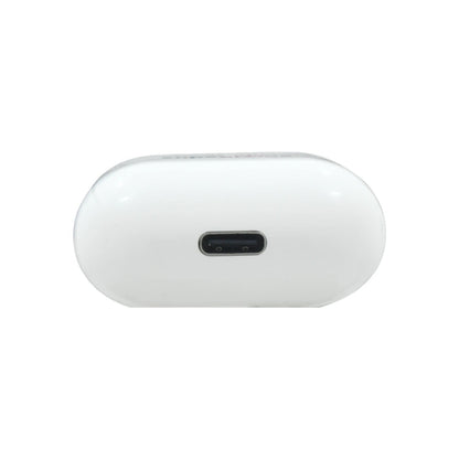 Estuche de carga blanco para audífonos inalámbricos con puerto USB-C