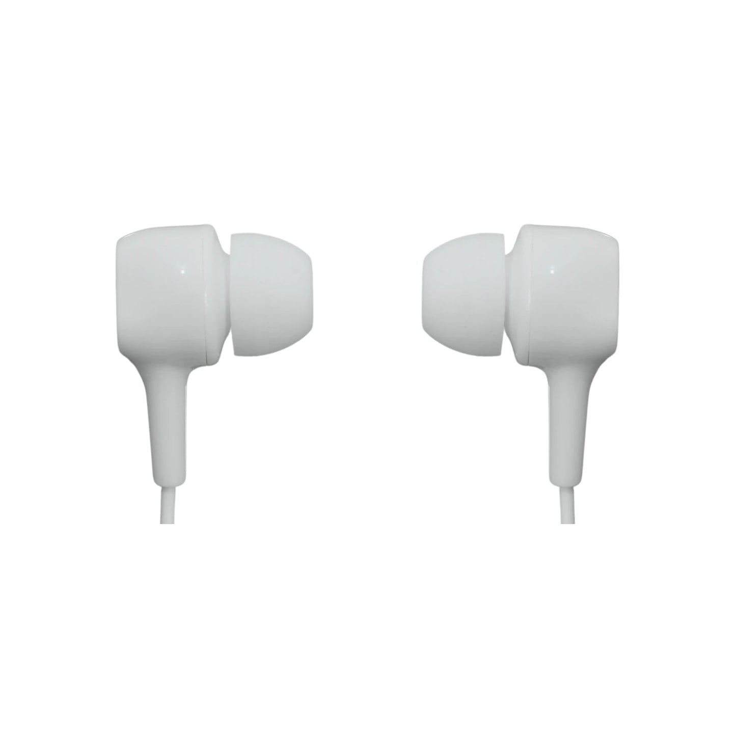 Audífonos in-ear manos libres blancos con cable para escuchar audio