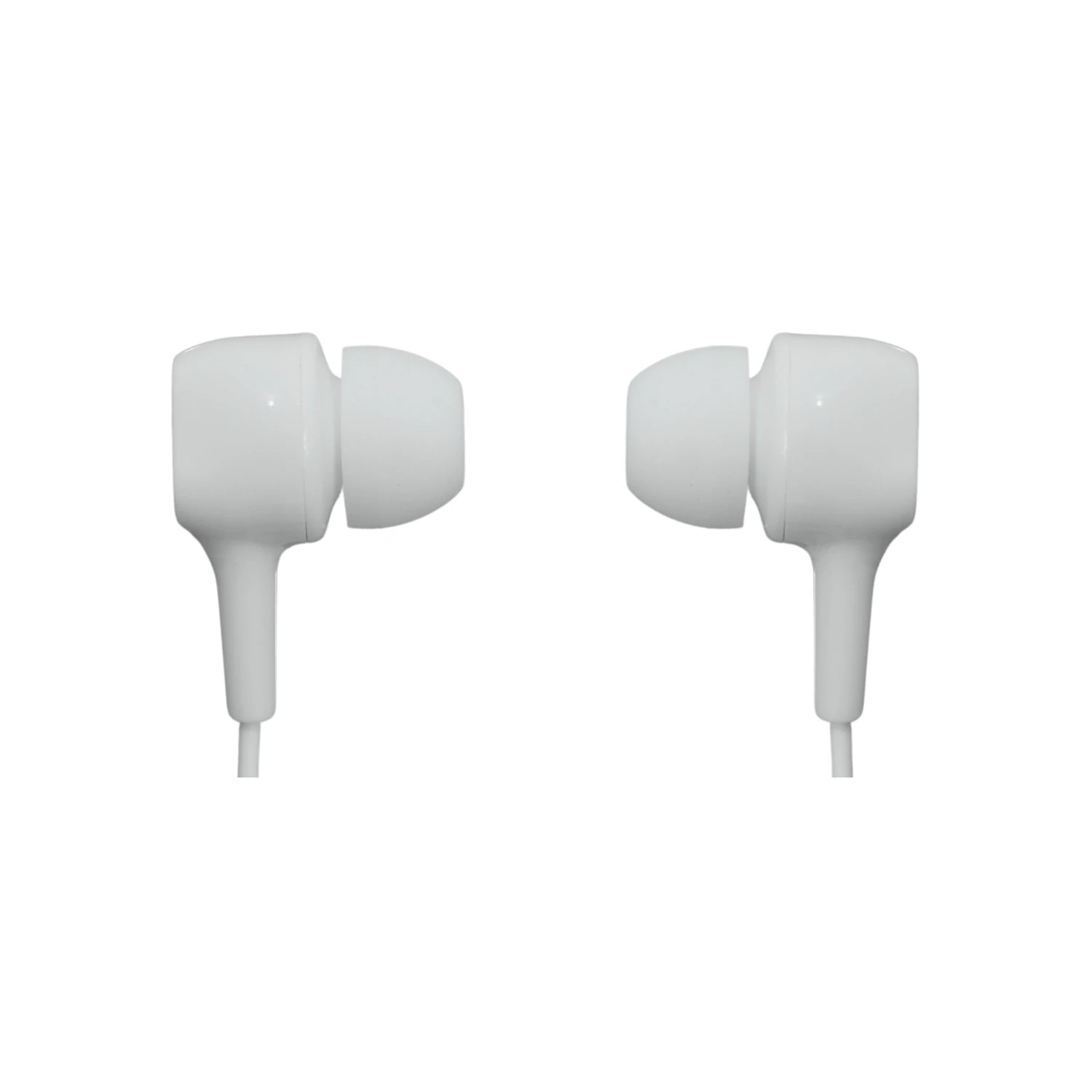 Audífonos in-ear manos libres blancos con cable para escuchar audio