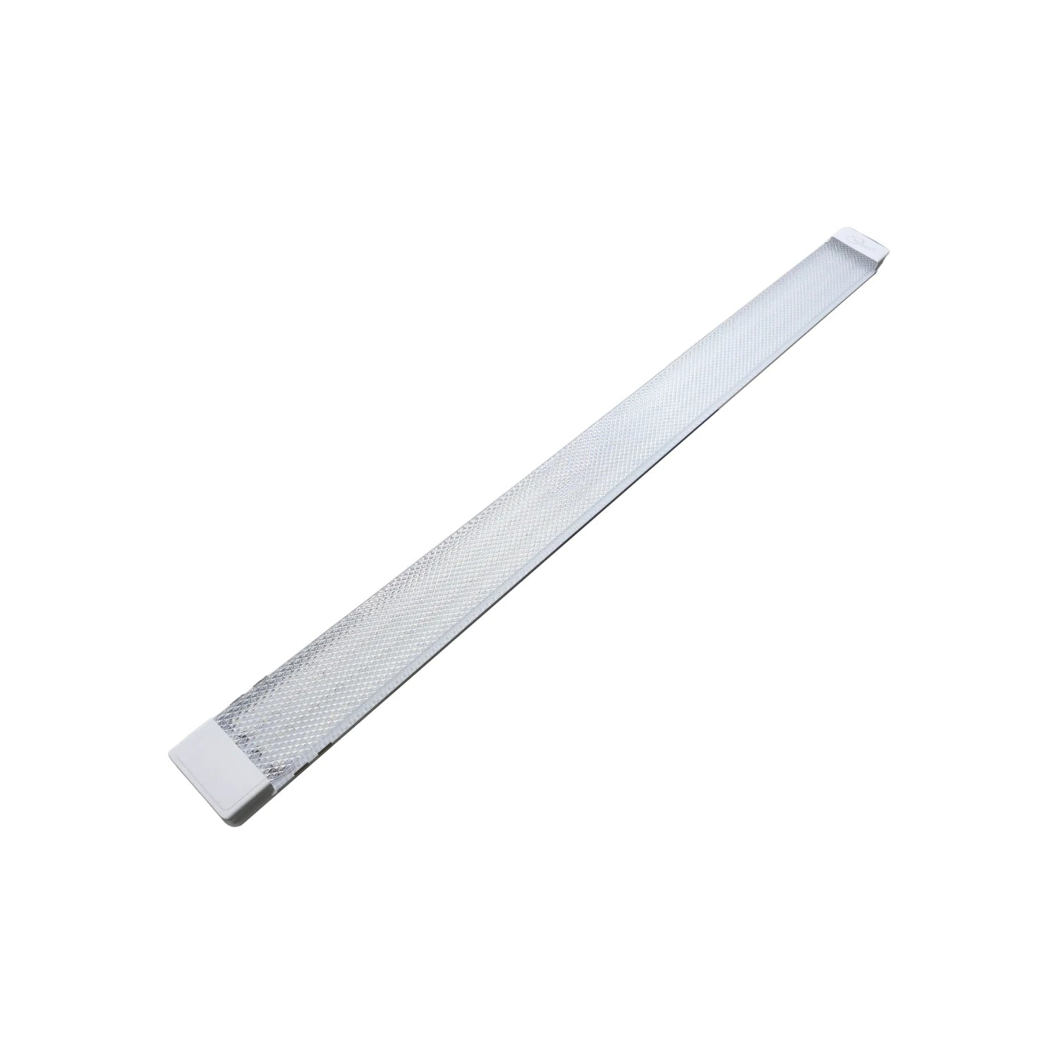 Lámpara LED de gabinete lineal blanca 120 cm, 100W, con difusor texturizado. Iluminación eficiente para cocinas y talleres
