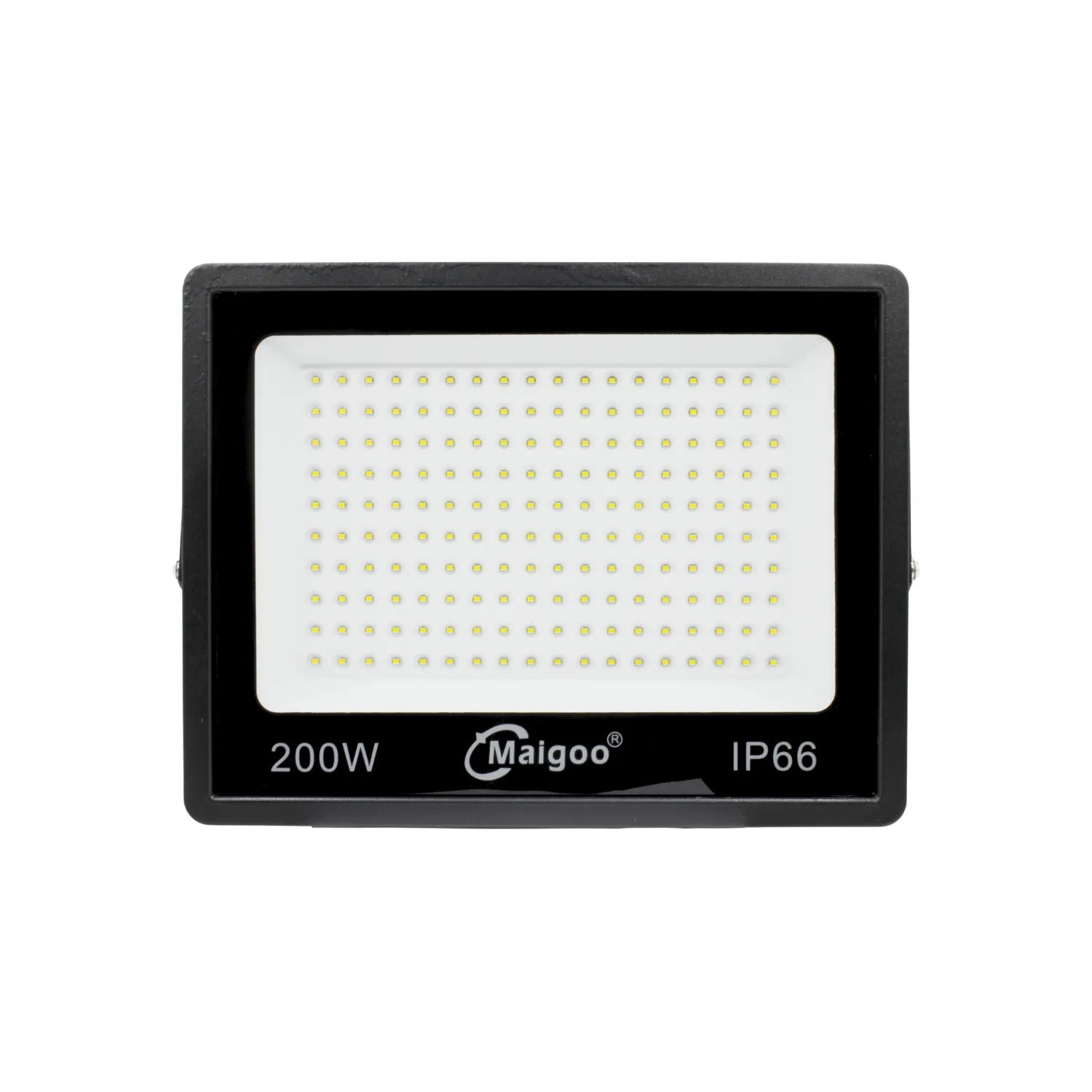 Reflector LED Maigoo 200W negro IP66 para exterior, iluminación resistente a polvo y agua