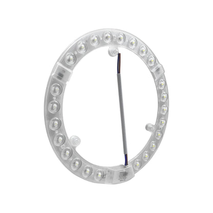 Repuesto LED circular de 24W, transparente, con luz blanca, cable gris y montaje magnético para fácil instalación