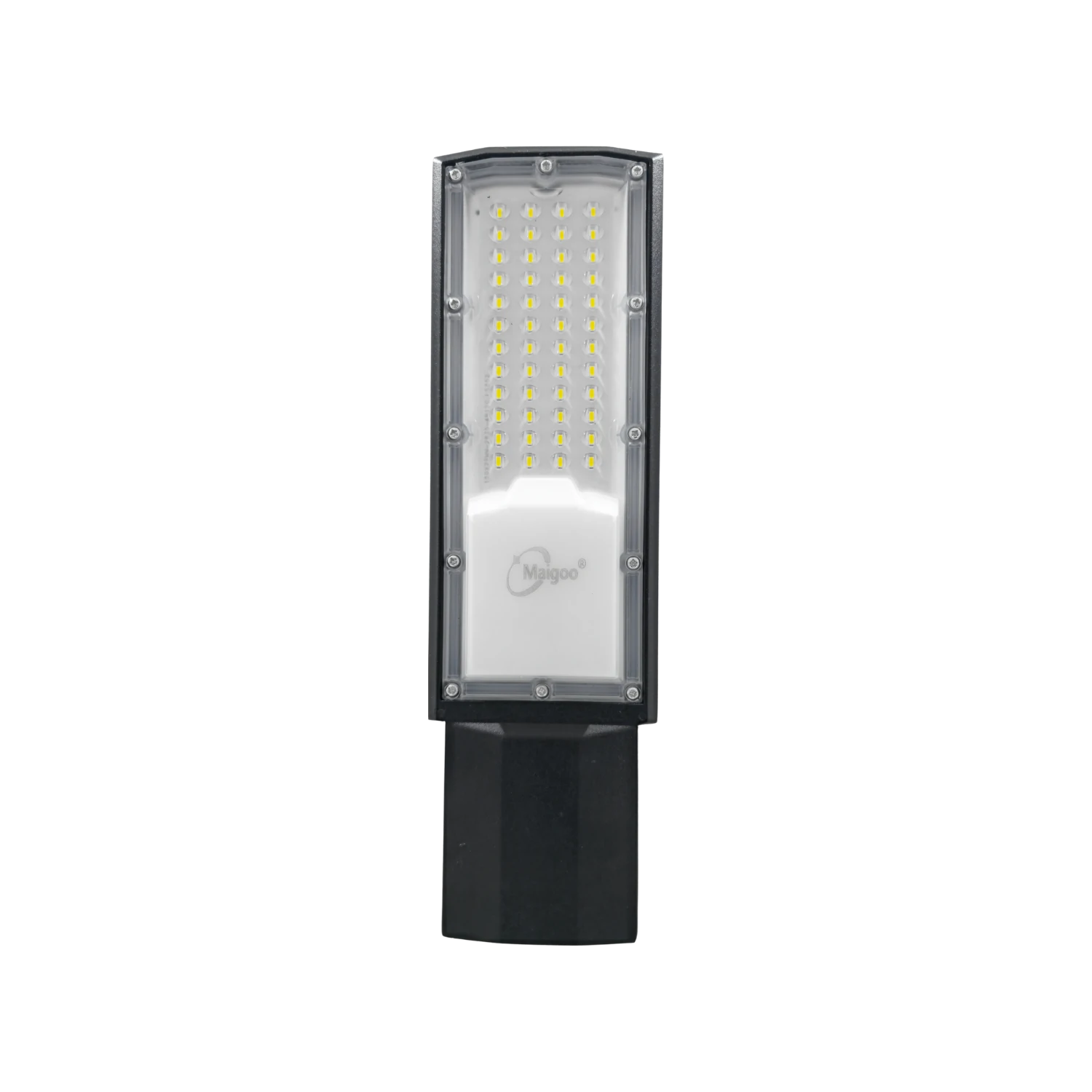 Lámpara suburbana LED Maigoo 50W con fotocelda, luminaria exterior negra para alumbrado público