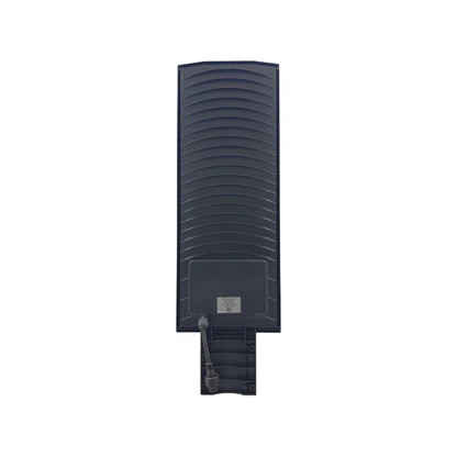 Lámpara suburbana LED 300W gris oscuro con aletas disipadoras y entrada de cable para alumbrado exterior.