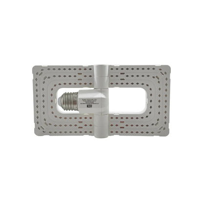 Lámpara LED plegable blanca 48W, 4000lm, con rosca E27 y paneles ajustables para iluminación brillante