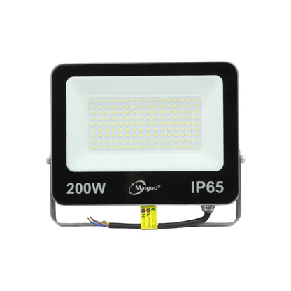 Reflector LED Maigoo 200W SMD negro IP65 para exterior, foco potente de alta iluminación