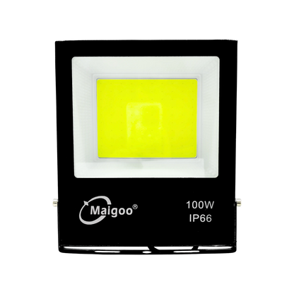 Reflector LED Maigoo negro 100W IP66, proyector de luz COB para exteriores uso rudo