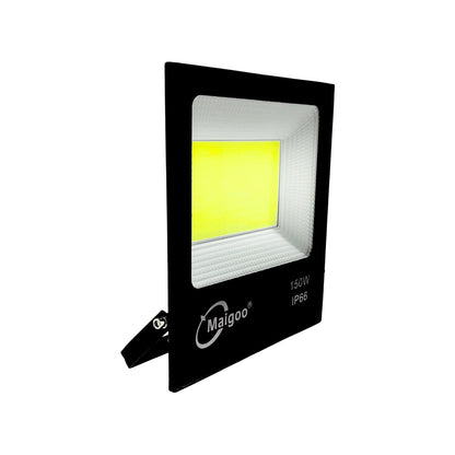 Reflector LED Maigoo 150W negro, luz blanca potente, resistente IP66 para uso rudo en exteriores