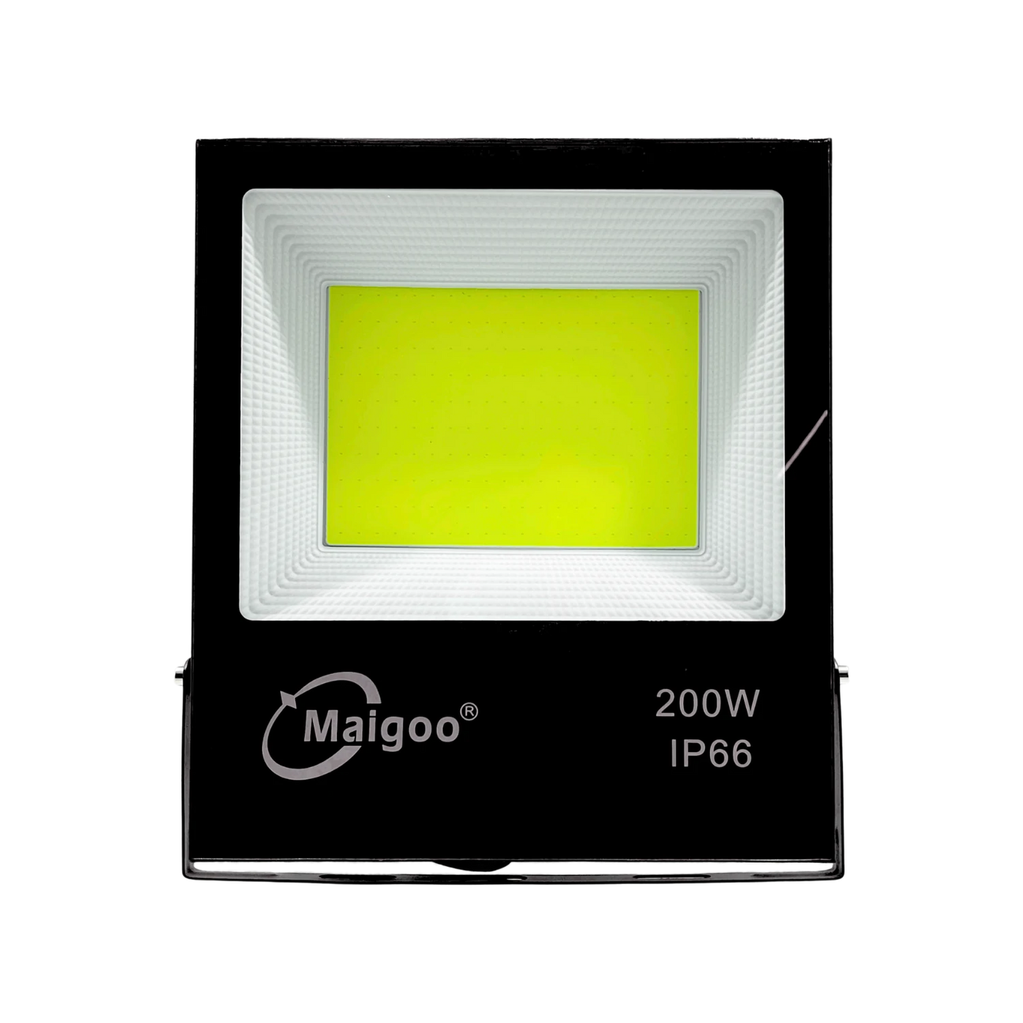 Reflector LED Maigoo 200W COB IP66 para uso rudo en exteriores, luz brillante de alta potencia.