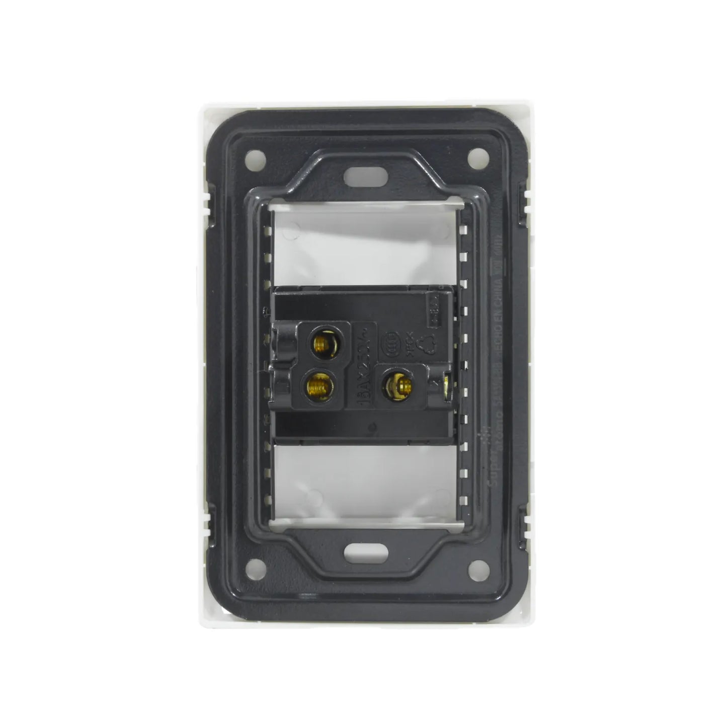 Placa blanca Super Átomo para un apagador eléctrico, conexiones 16A 250V.