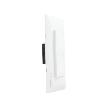 Placa botón de timbre blanca Super átomo, perfil lateral delgado, para instalación en pared, diseño minimalista.