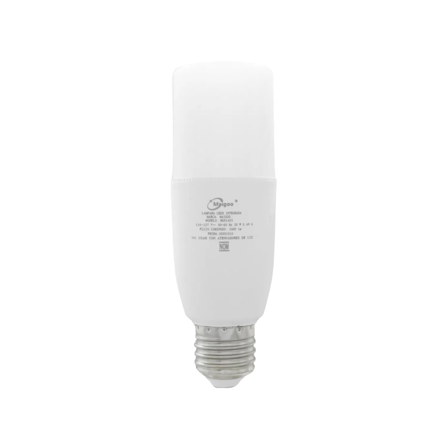 Bombilla LED tipo columna Maigoo 30W, 2400lm, blanca, 110-127V, no atenuable para iluminación interior