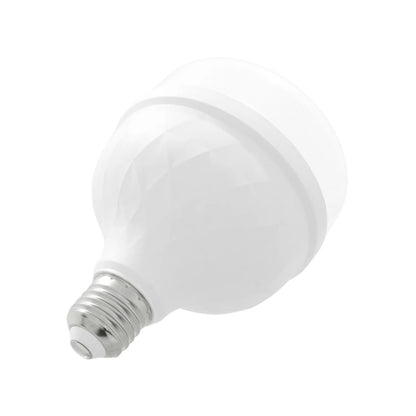 Bombilla LED blanca de casquillo E27 con difusor opal facetado para iluminación eficiente