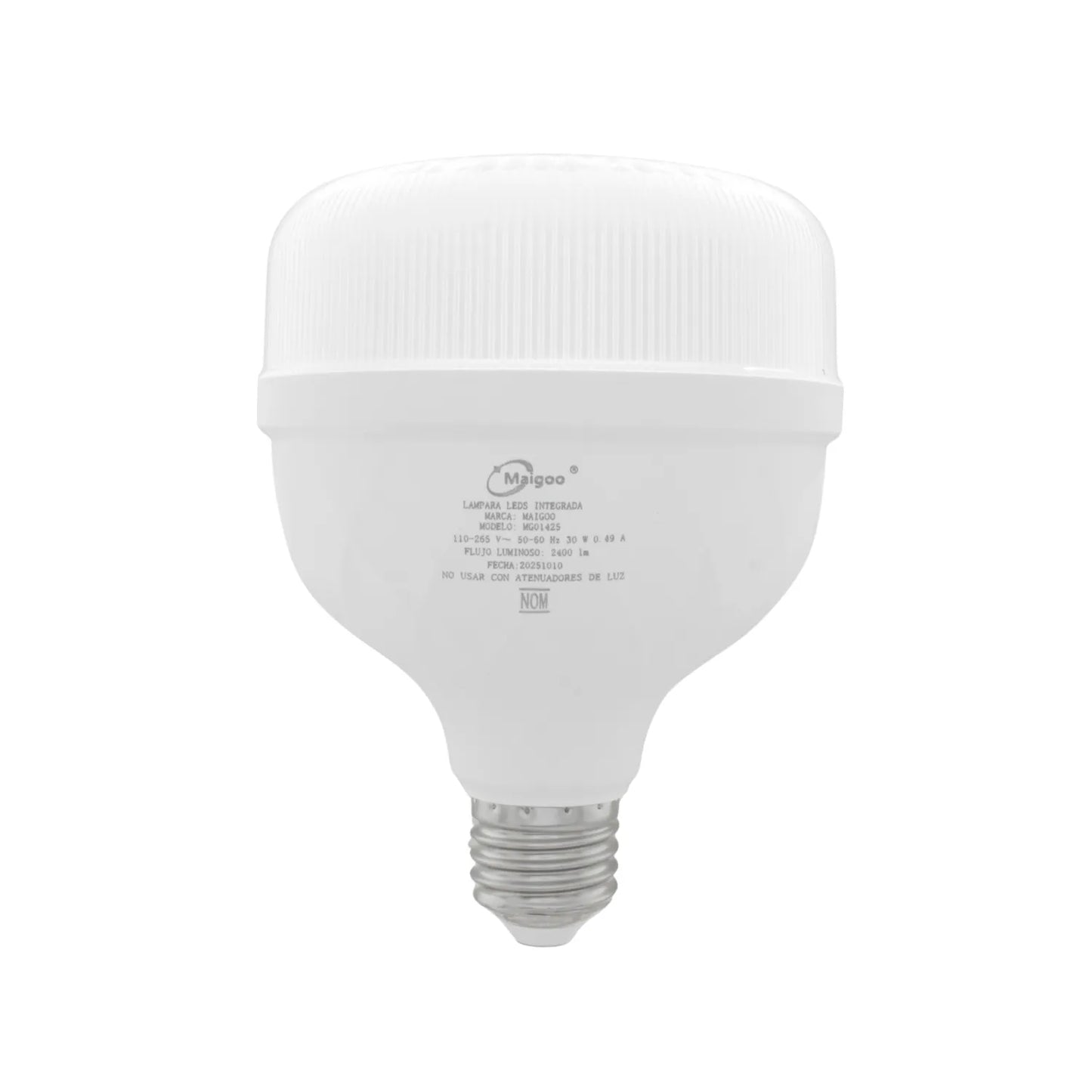 Bombilla LED Maigoo blanca 30W 2400lm base E27 estándar, no usar con atenuadores de luz