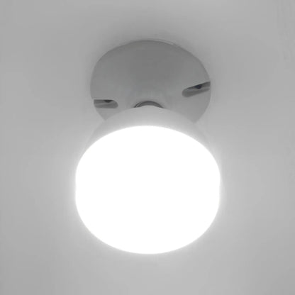 Foco LED blanco brillante encendido, montado en techo, ideal para iluminación interior y ahorro de energía