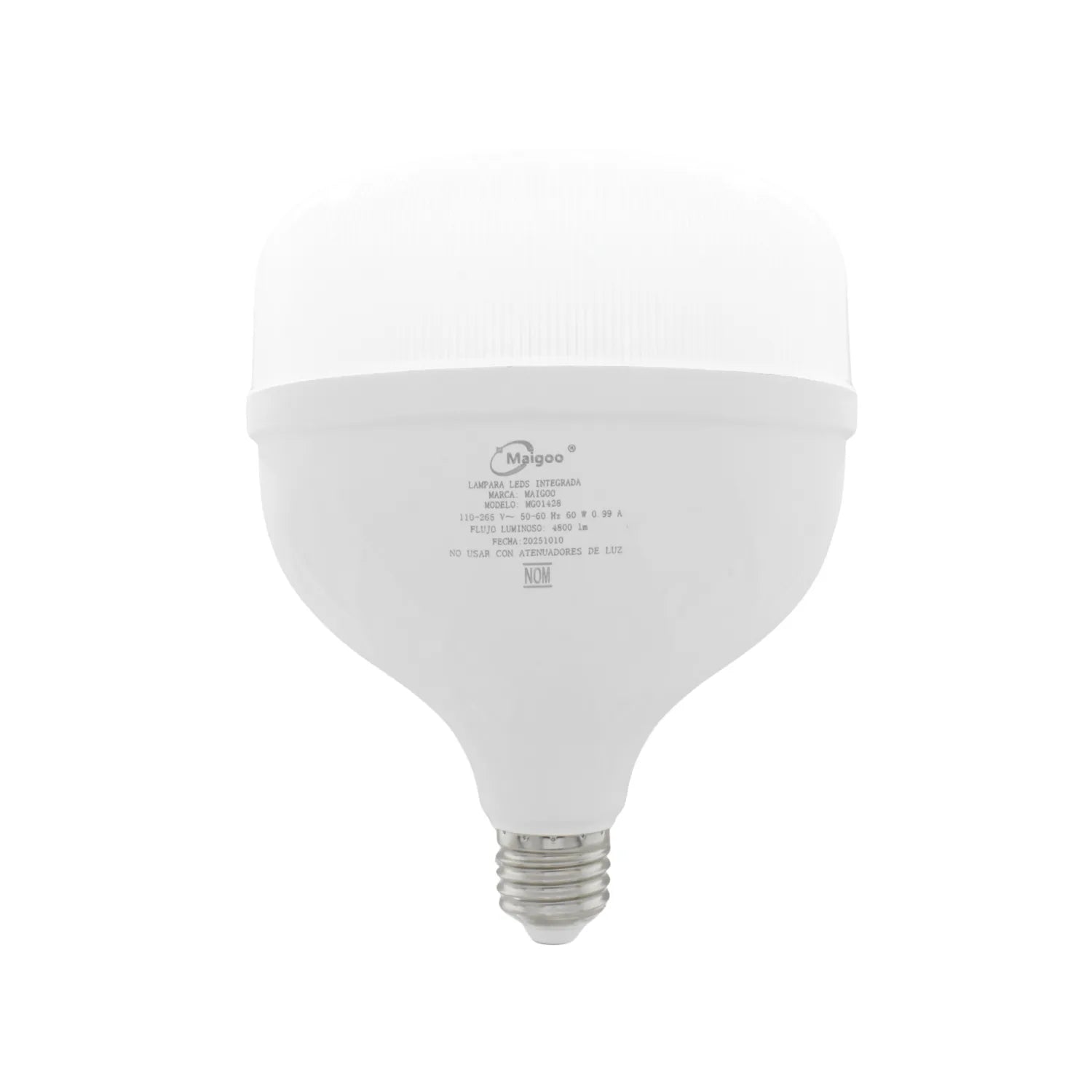 Bombilla LED Maigoo blanca 60W, 4800 lúmenes, no atenuable, para iluminación potente