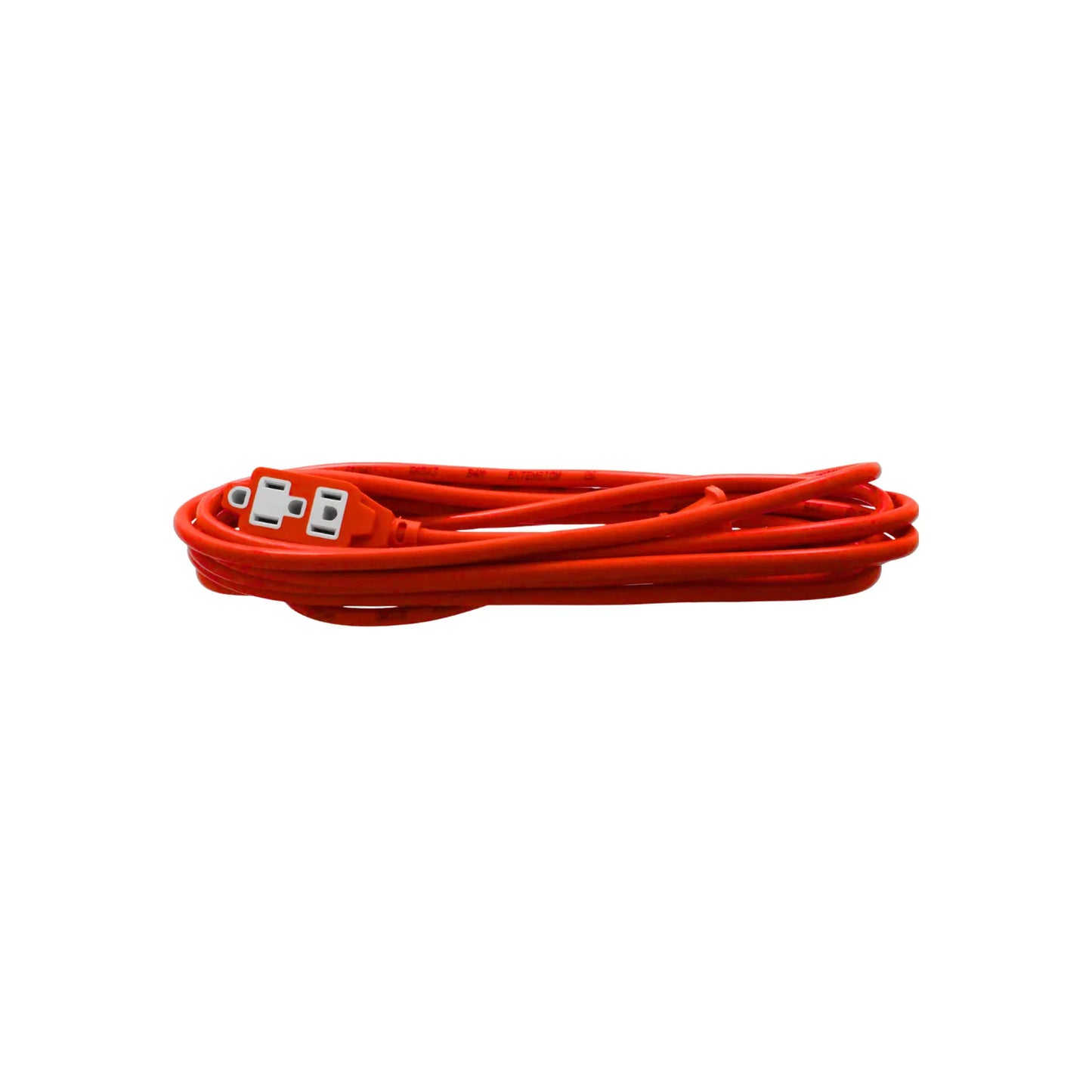 Cable de extensión eléctrico color naranja de 3 tomas con conector múltiple para uso en interiores y exteriores