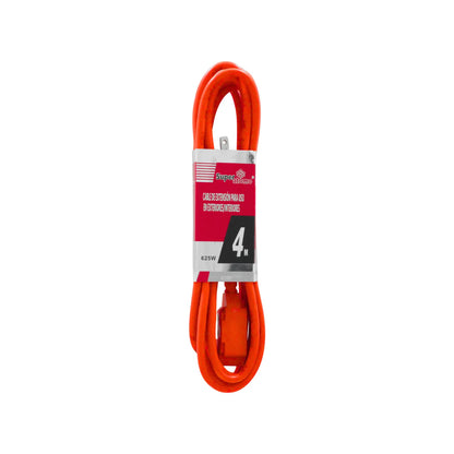 Cable de extensión eléctrica Superatomo color naranja para uso en interiores y exteriores de 4 metros y 625W de potencia