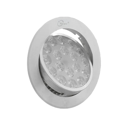 Foco LED empotrable Maigoo redondo plateado orientable para iluminación interior de alta potencia.