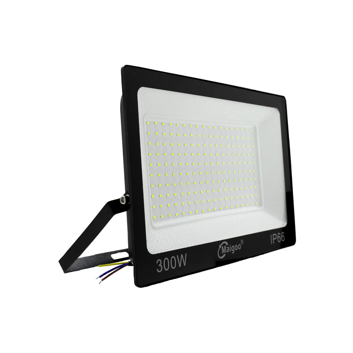 Reflector LED 300W Maigoo IP66 exterior color negro para iluminación industrial y seguridad de alta potencia