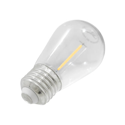 Foco LED de filamento S14 transparente base E26 120V para iluminación vintage y decorativa