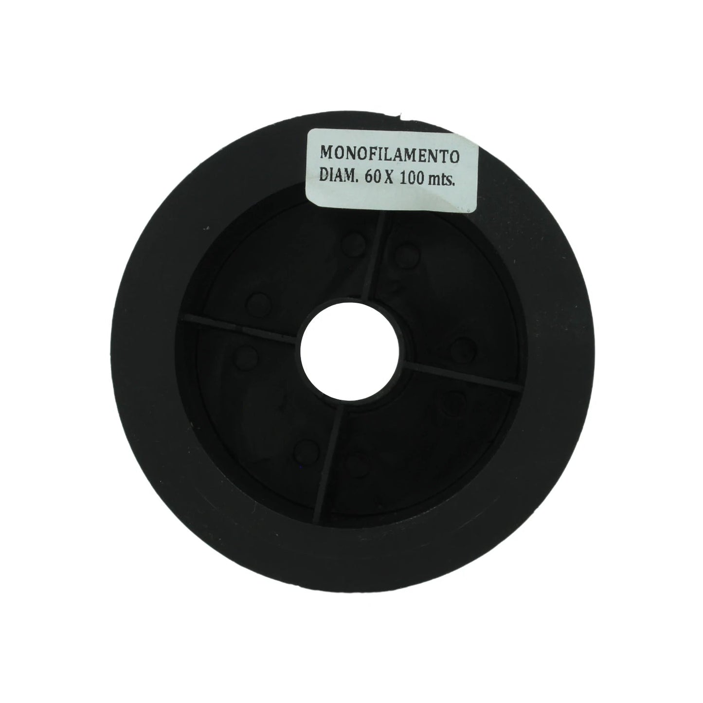Carrete negro de monofilamento para pescar, diámetro 0.60mm x 100 metros