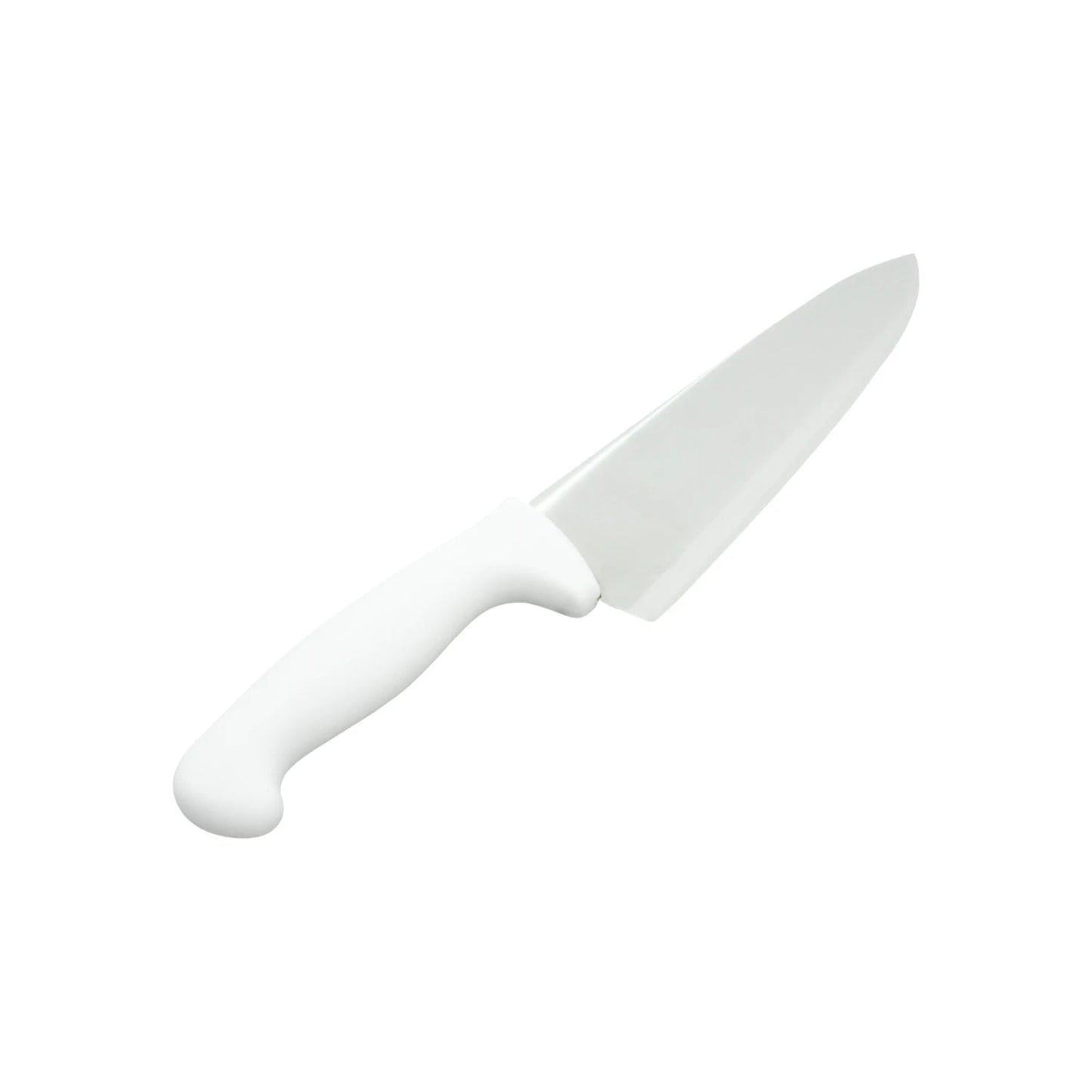Cuchillo de chef profesional con hoja de cerámica blanca y mango ergonómico
